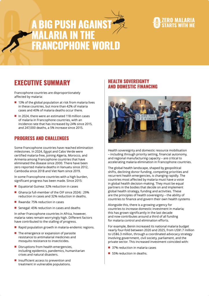 Résumé Exécutif Malaria